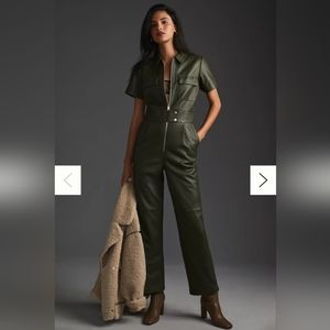 XS Leather Walter Baker Jumpsuit